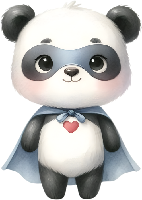 Motivtransfer 5332 Panda als Superheld