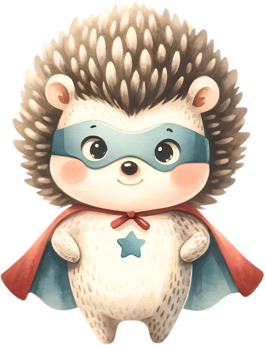 Motivtransfer 5334 Igel als Superheld