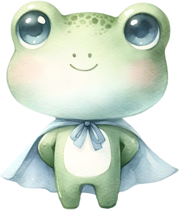 Motivtransfer 5347 Frosch als Superheld