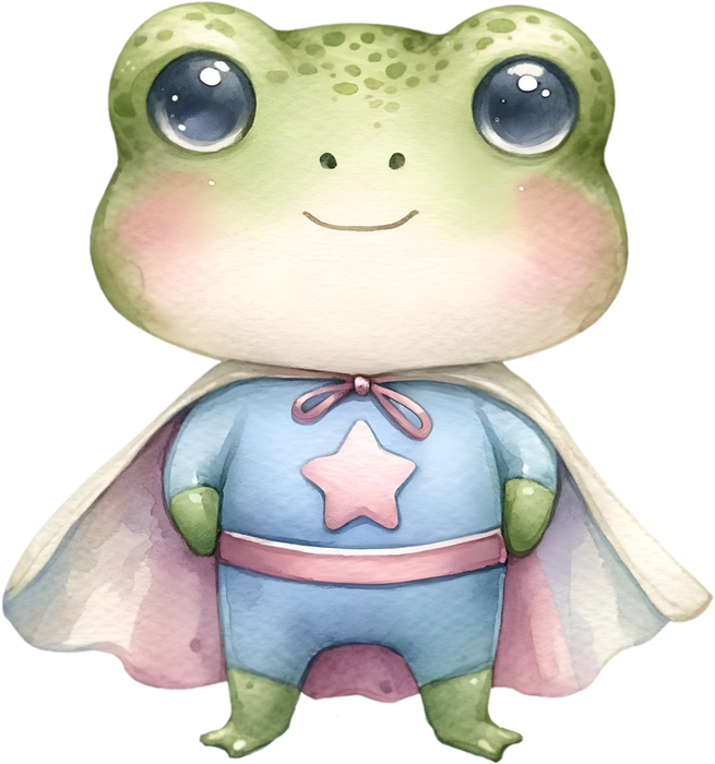 Motivtransfer 5348 Frosch als Superheld
