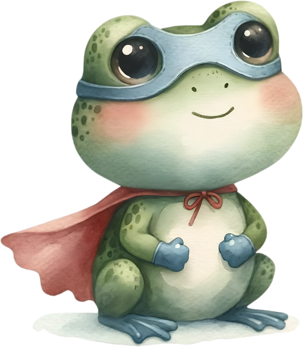 Motivtransfer 5349 Frosch als Superheld