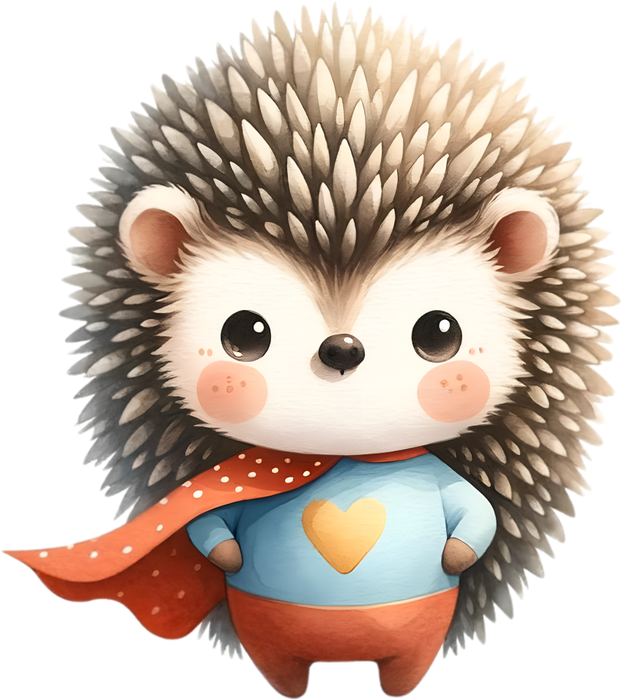 Motivtransfer 5363 Igel als Superheld