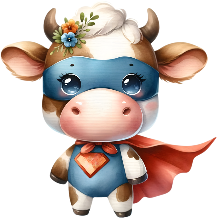 Motivtransfer 5368 Kuh als Superheld