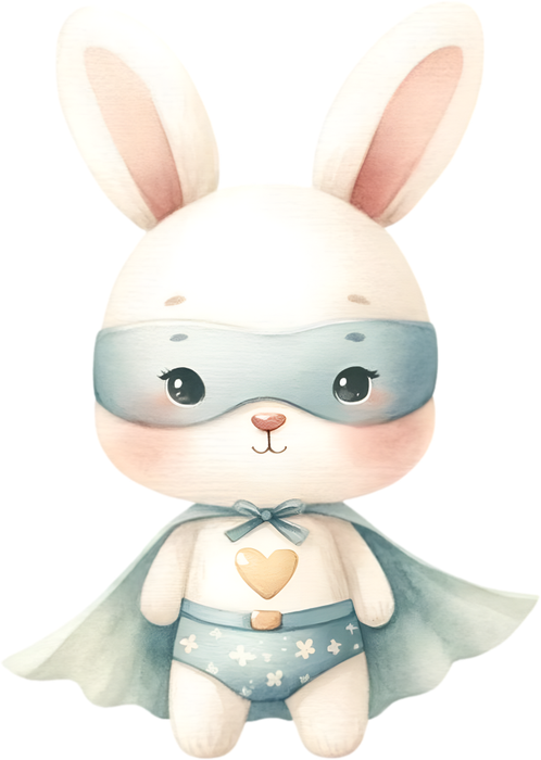 Motivtransfer 5374 Hase als Superheld