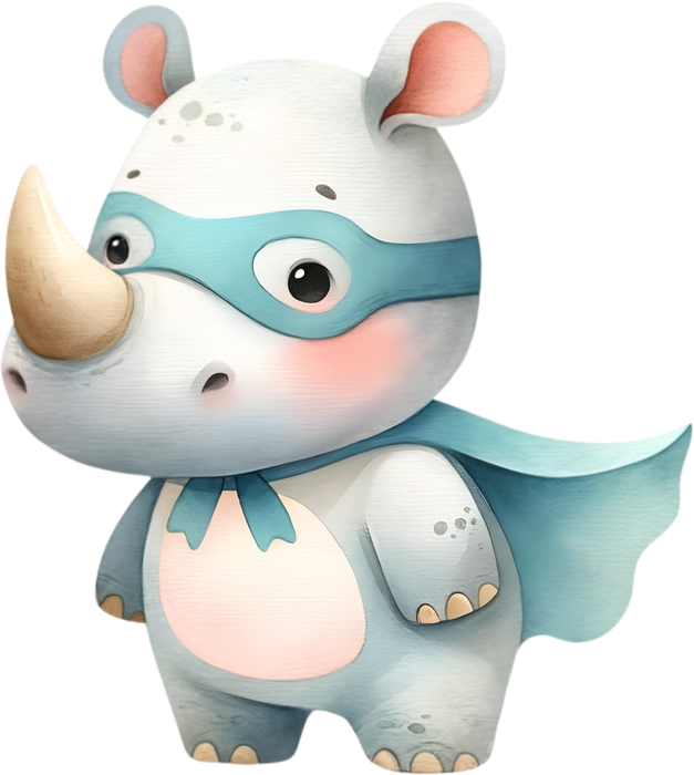 Motivtransfer 5376 Nashorn als Superheld
