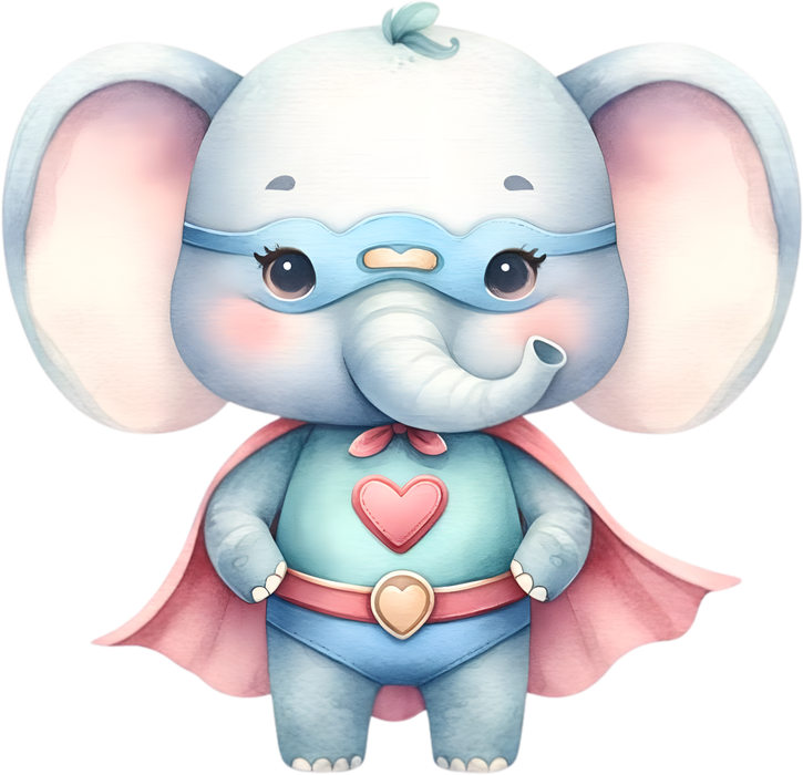 Motivtransfer 5379 Elefant als Superheld
