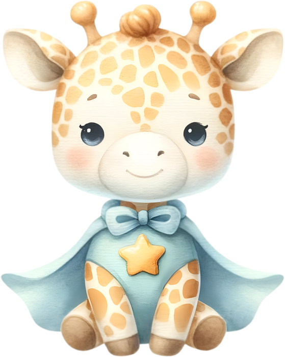 Motivtransfer 5383 Giraffe als Superheld