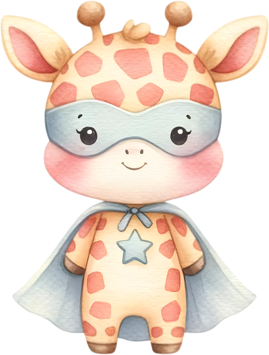 Motivtransfer 5384 Giraffe als Superheld