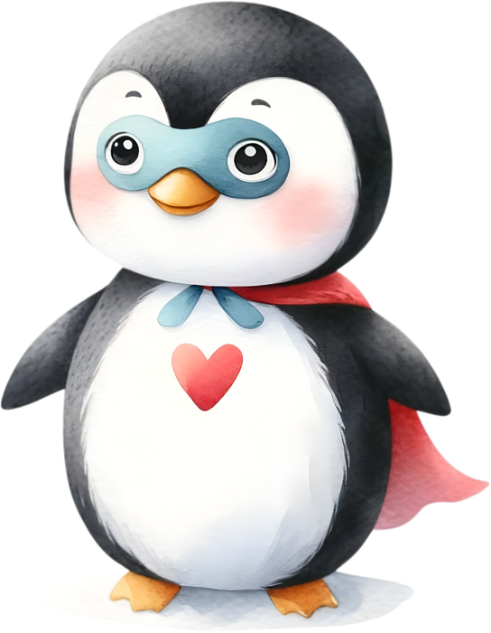 Motivtransfer 5389 Pinguin als Superheld
