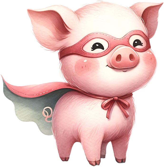 Motivtransfer 5391 Schweinchen als Superheld
