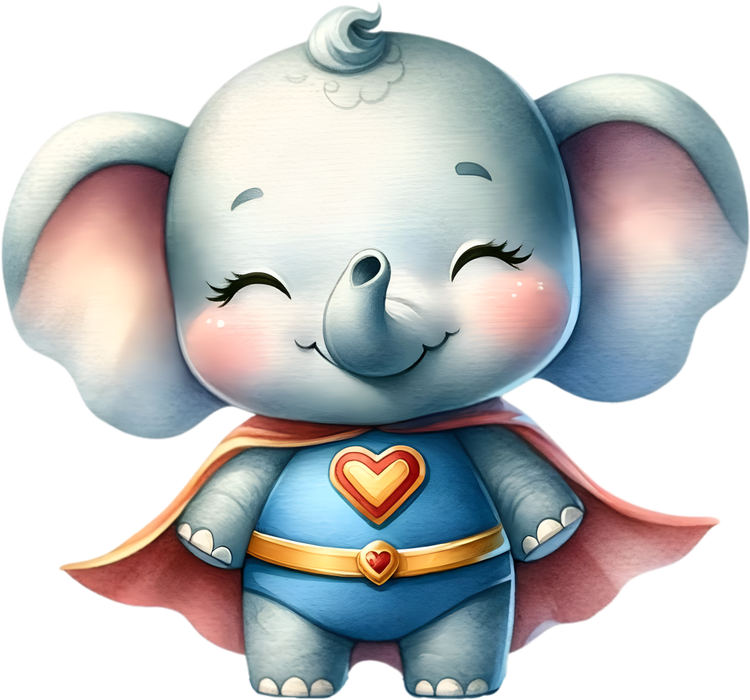 Motivtransfer 5394 Elefant als Superheld