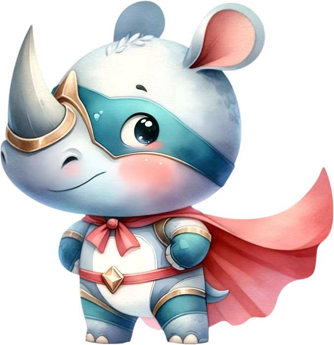 Motivtransfer 5395 Nashorn als Superheld