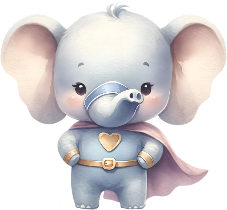 Motivtransfer 5397 Elefant als Superheld