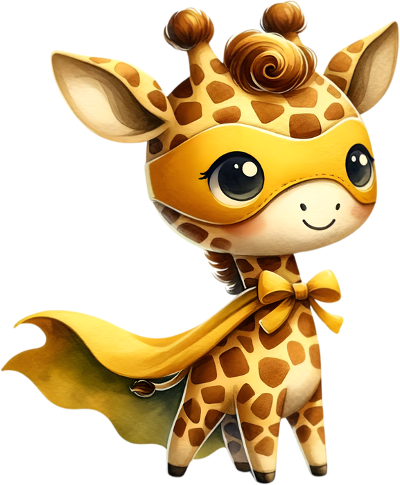 Motivtransfer 5399 Giraffe als Superheld