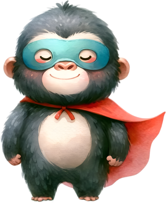 Motivtransfer 5401 Gorilla als Superheld