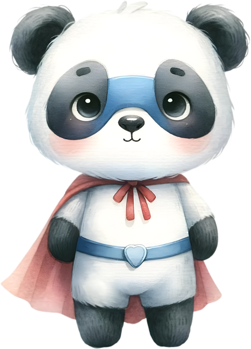Motivtransfer 5409 Panda als Superheld