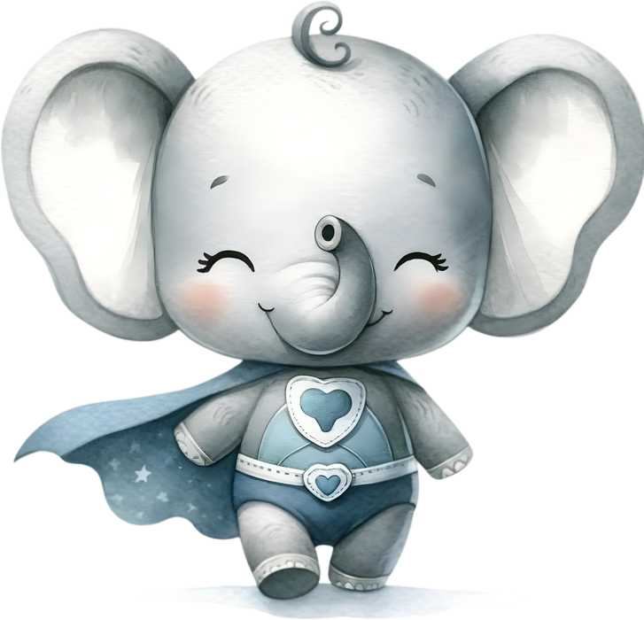 Motivtransfer 5412 Elefant als Superheld