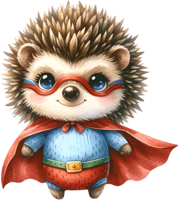 Motivtransfer 5413 Igel als Superheld