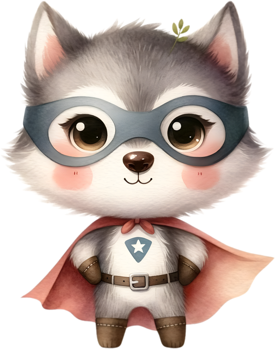 Motivtransfer 5416 Wolf als Superheld