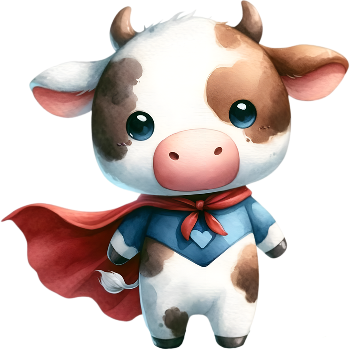 Motivtransfer 5417 Kuh als Superheld