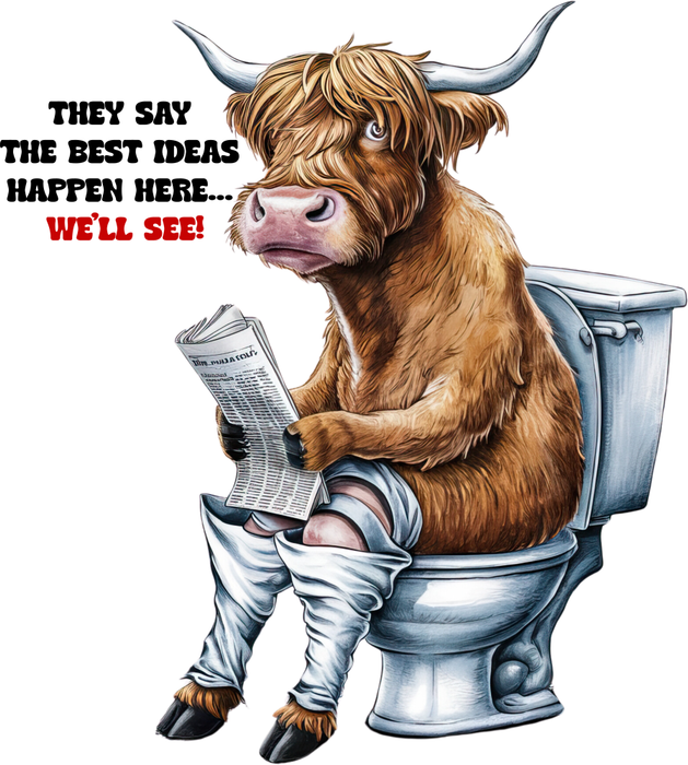 Motivtransfer 5431 Bison auf der Toilette