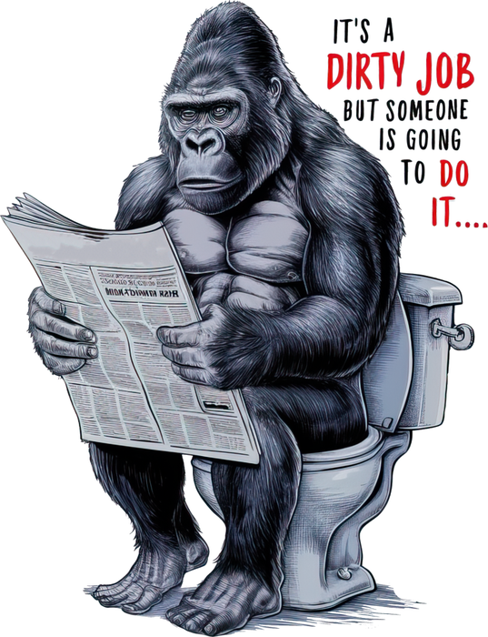 Motivtransfer 5432 Gorilla auf der Toilette