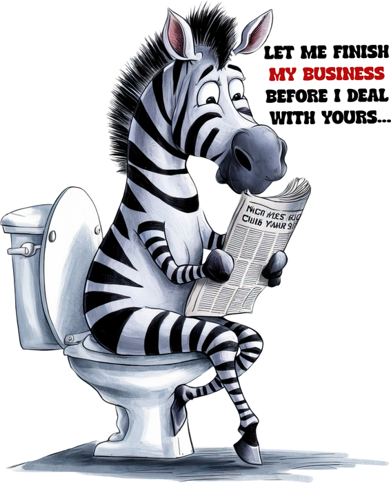 Motivtransfer 5440 Zebra auf der Toilette