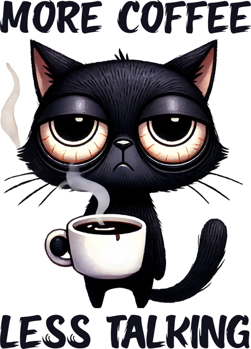 Motivtransfer 5462 More Coffee Cat