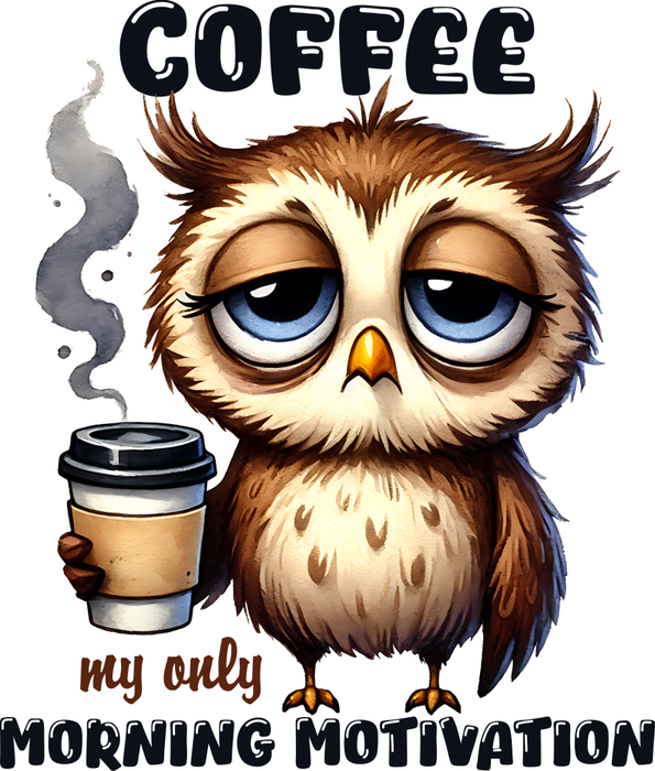 Motivtransfer 5465 Coffee Eule