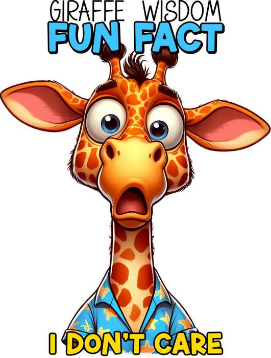 Motivtransfer 5492 Lustige Giraffe Wisdom Fun Fact
