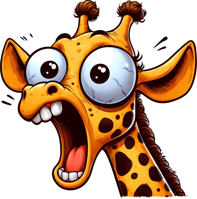 Motivtransfer 5503 Lustige Giraffe mit großen Augen