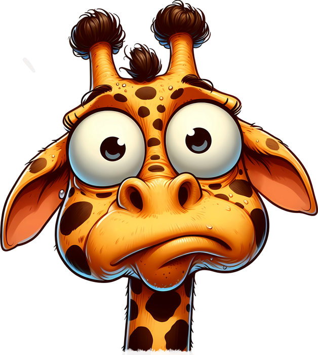 Motivtransfer 5513 Lustige Giraffe geschockt