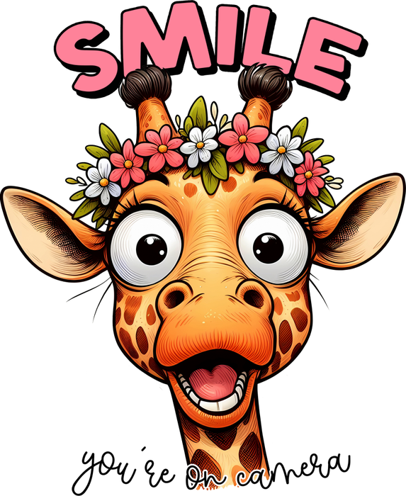 Motivtransfer 5514 Lustige Giraffe smile
