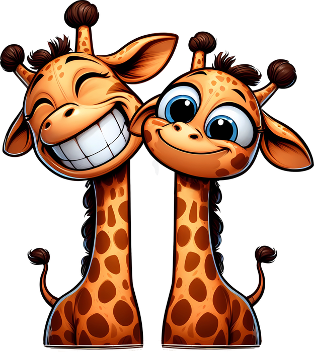 Motivtransfer 5521 Lustige Giraffen