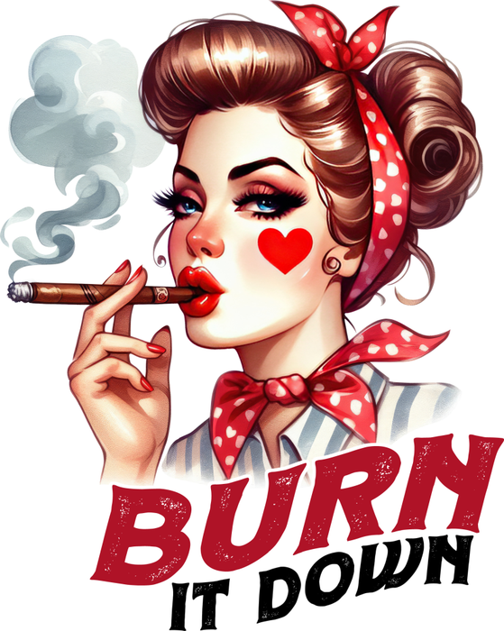 Motivtransfer 5553 Pinup Burn it down