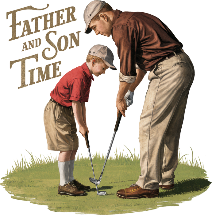 Motivtransfer 5580 Golf father and son