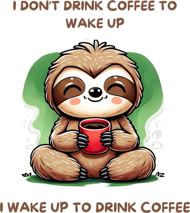 Motivtransfer 5589 Faultier idont drink coffee