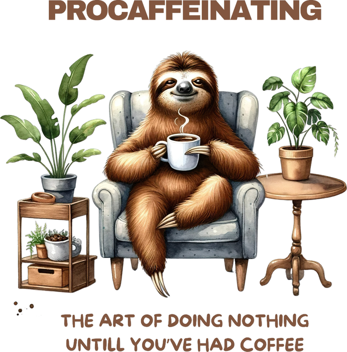 Motivtransfer 5593 Faultier Procaffeinating
