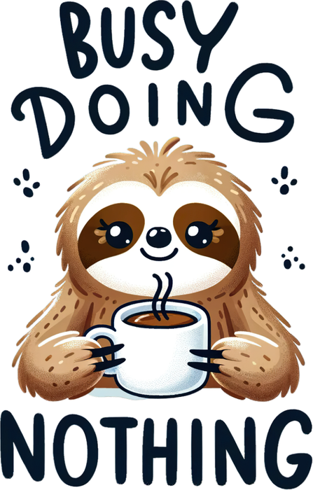 Motivtransfer 5595 Faultier Busy Doing Nothing