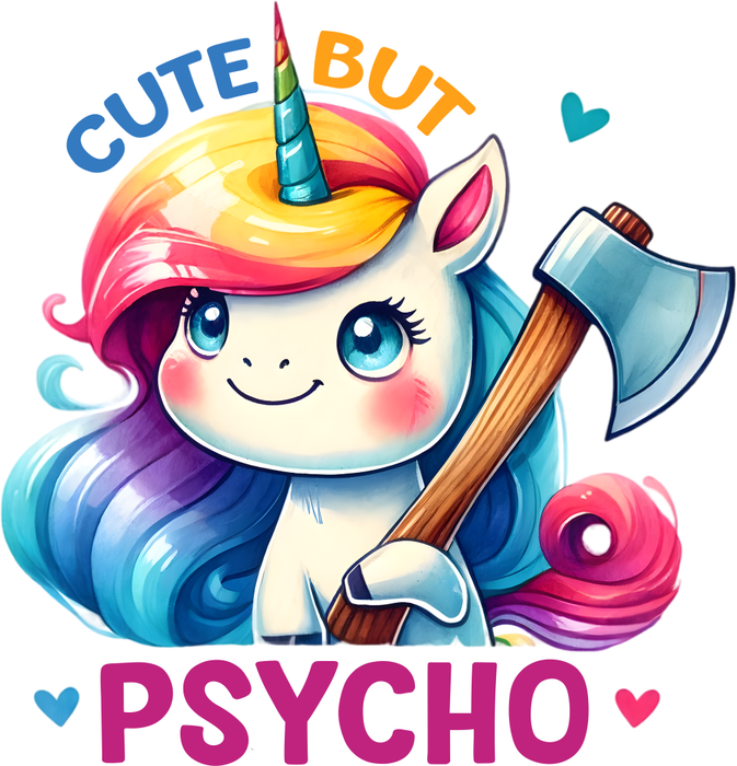 Motivtransfer 5599 Einhorn Cute but psycho