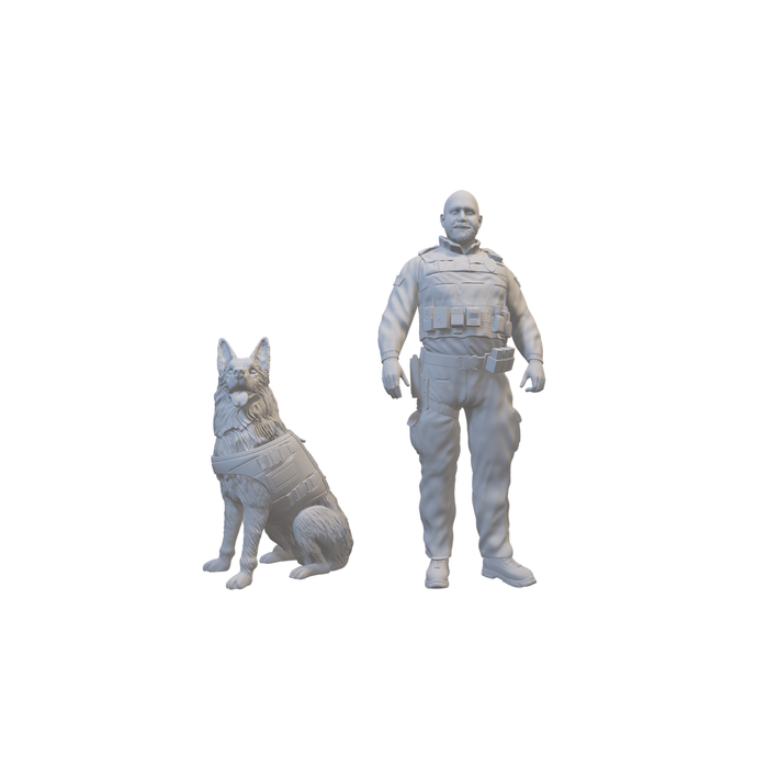 Polizist mit Hund (3DP-56)