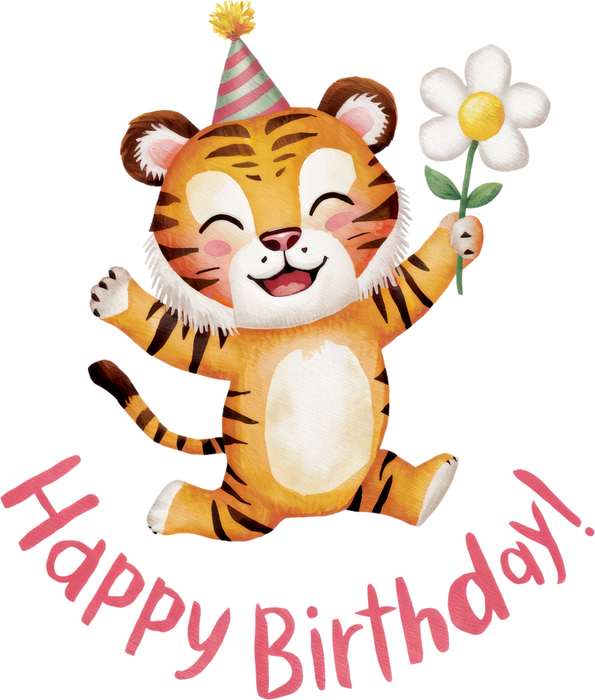 Motivtransfer 5680 Happy Birthday Tiger