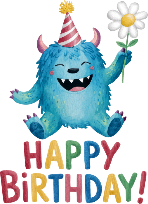 Motivtransfer 5681 Happy Birthday Monster
