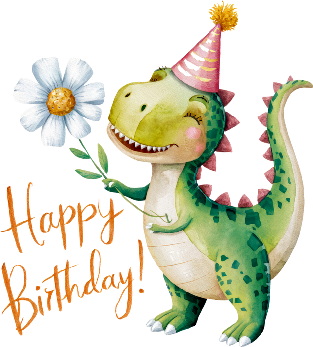 Motivtransfer 5687 Happy Birthday Dino