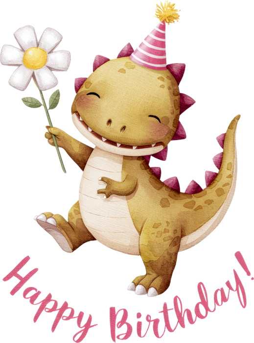 Motivtransfer 5689 Happy Birthday Dino