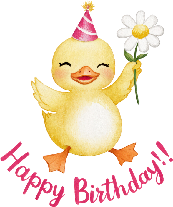 Motivtransfer 5691 Happy Birthday Küken