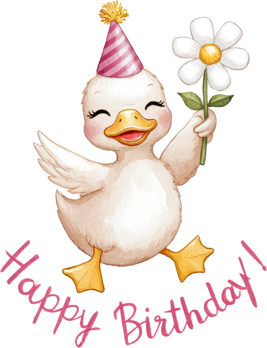 Motivtransfer 5692 Happy Birthday Ente