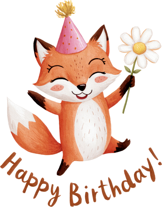 Motivtransfer 5699 Happy Birthday Fuchs