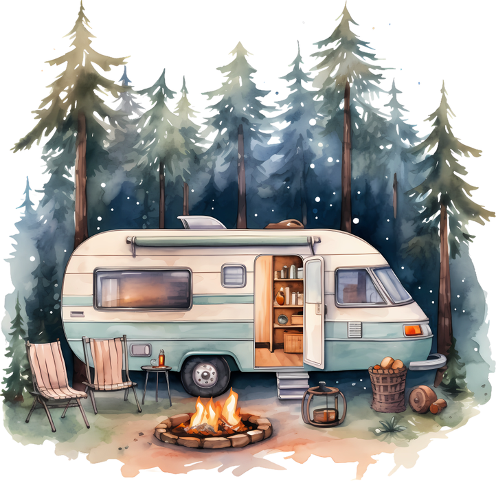 Motivtransfer 5743 Campervan im Wald