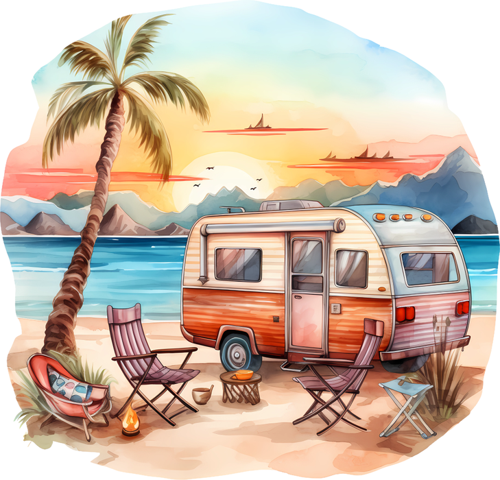 Motivtransfer 5754 Camping am Strand